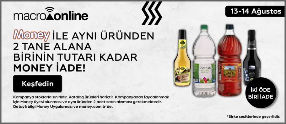 13 - 14 Ağustos Sirkelerde İki Öde Biri Tutarında Money İade!