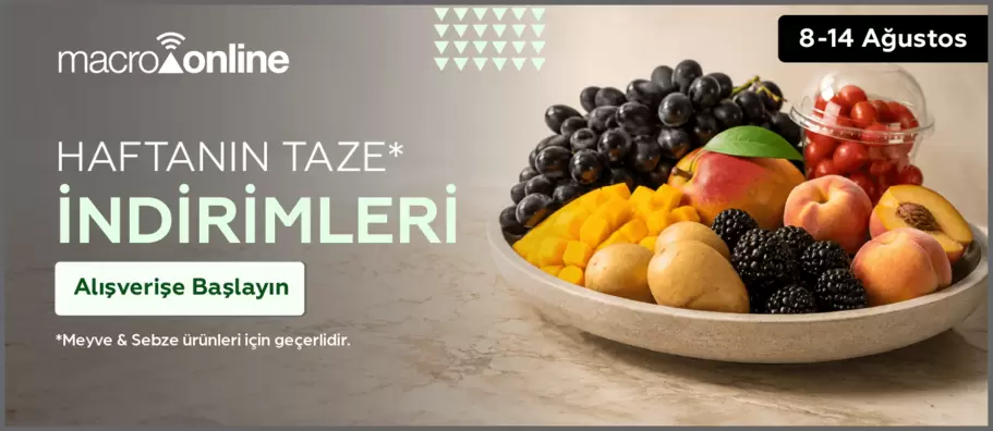 8 - 14 Ağustos Meyve & Sebze İndirimleri!