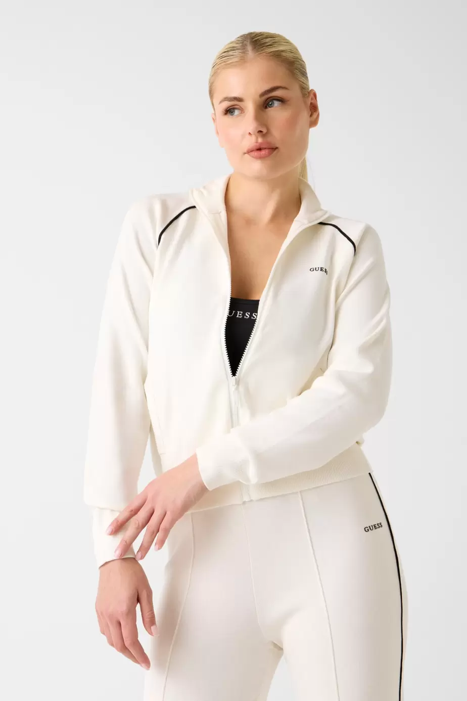 Sudadera de viscosa de cuello alto