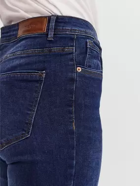 Vero Moda VMTANYA Mid Rise Skinny Fit Jeans - Dark Blue Denim - 10251657