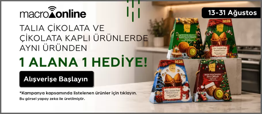 13 - 31 Ağustos Talia Markalı Ürünlerde Aynı Üründen 2 Alın 1 Ödeyin1