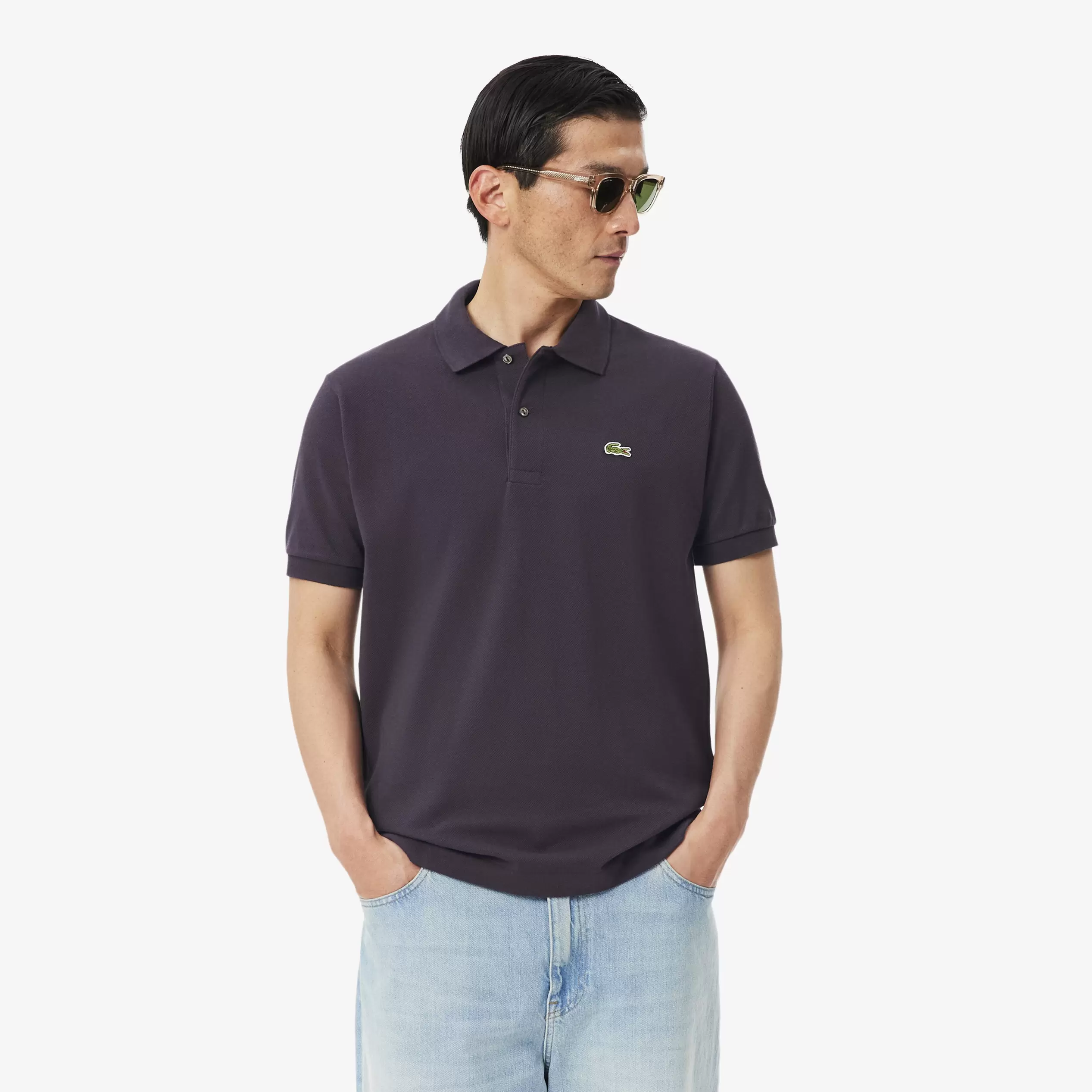 L.12.12 Erkek Classic Fit Mor Polo