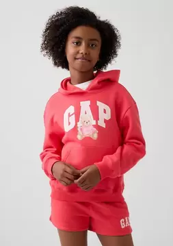 Kız Çocuk | Relaxed Gap Logo Fransız Havlu Kumaş Sweatshirt