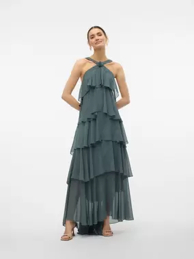 Vero Moda VMFELICIA Langes Kleid - Balsam Green - 10295237