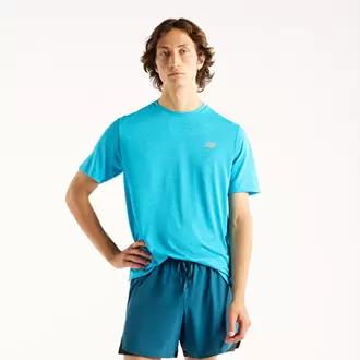 New Balance MT41253 Mavi Erkek Tişört