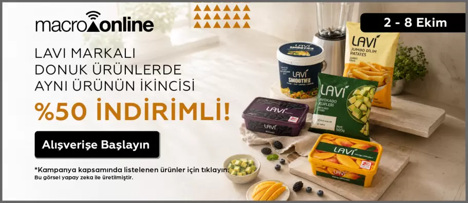 2 - 8 Ekim Lavi Markalı Donuk Ürünlerde Aynı 2. Ürün %50 İndirimli!