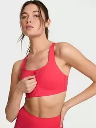 Yeni Stil! Featherweight Max Önden Fermuarlı Sporcu Sütyeni
