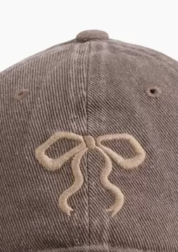 Kız Çocuk | Denim Bow Baseball Şapka