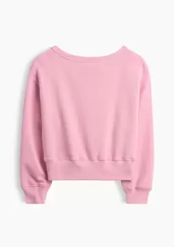Kız Çocuk | Relaxed Bisiklet Yaka Grafik Baskılı Sweatshirt