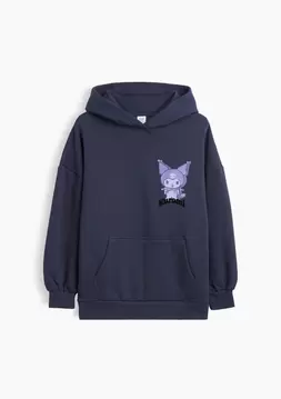 Kız Çocuk | VintageSoft Oversized Kuromi Baskılı Sweatshirt