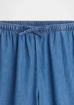 Kız Çocuk | Pull-On Wide-Leg Chambray Pantolon
