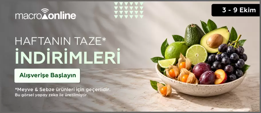 3 - 9 Ekim Meyve & Sebze İndirimleri!