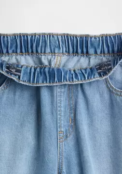 Kız Çocuk | High Rise Easy Barrel Jean Pantolon