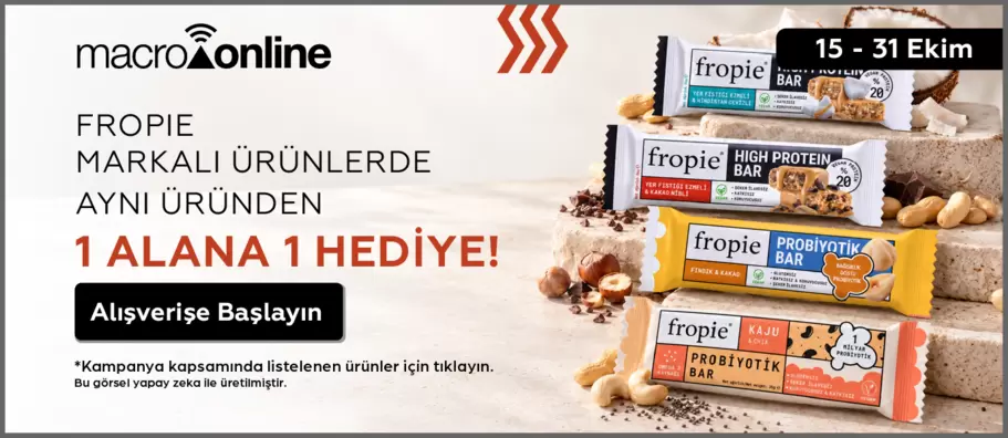 15 - 31 Ekim Froppie Ürünlerinde Aynı Üründen 1 Alana 1 Hediye!