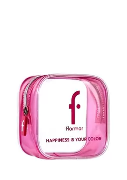 Hapiness Is Your Color Pembe Şeffaf Makyaj Çantası