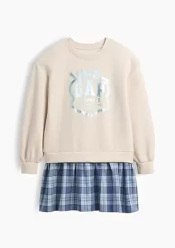 Kız Çocuk | Oversized Sweatshirt Dress - Çocuklar İçin Oversize Sweatshirt Elbisesi