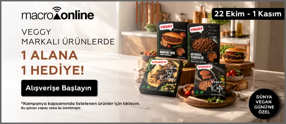 22 Ekim - 1 Kasım Veggy Ürünlerinde 1 Alana 1 Hediye!