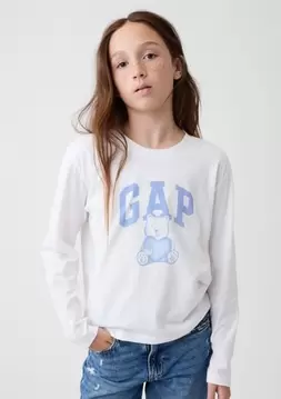 Kız Çocuk | Logo Grafik Baskılı T-Shirt
