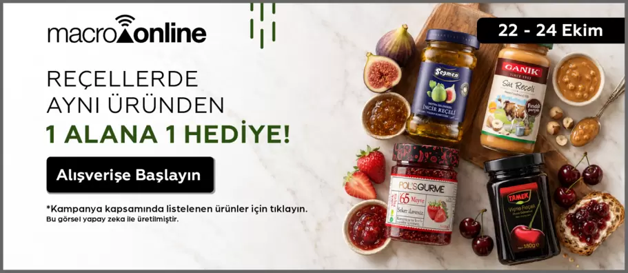 22 - 24 Ekim Reçellerde Aynı Üründen 1 Alana 1 Hediye!