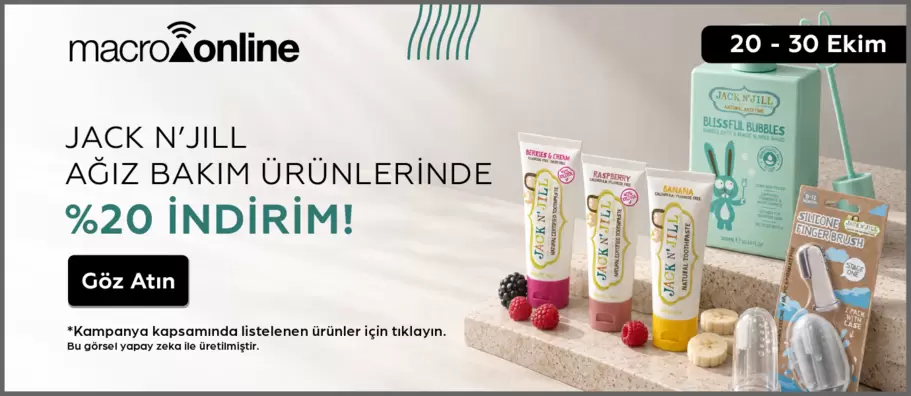 20 - 30 Ekim Jack N’Jill Markalı Ürünlerde %20 İndirim!