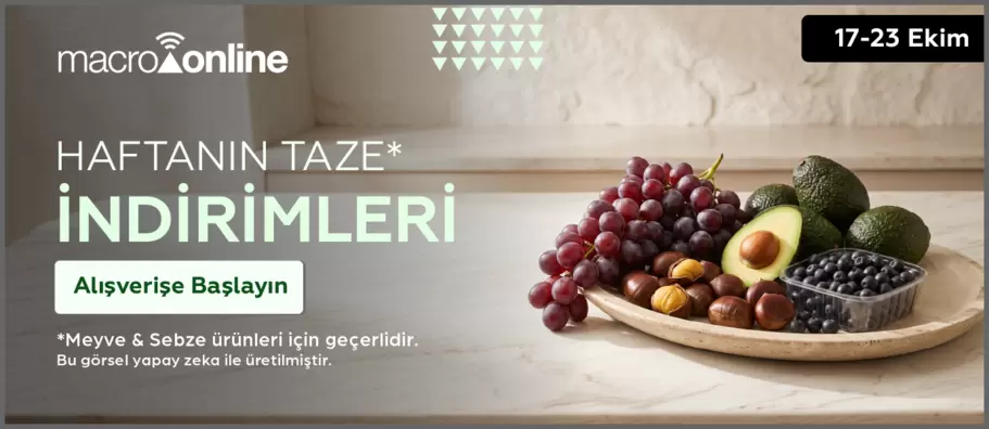 17 - 23 Ekim Meyve & Sebze İndirimleri!