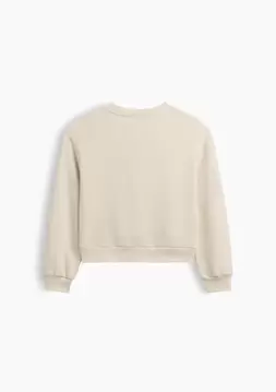 Kız Çocuk | Relaxed Wedge Bisiklet Yaka Sweatshirt