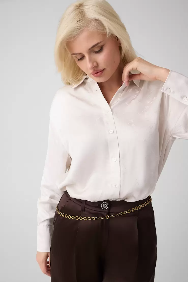 Camisa de viscosa con logo
