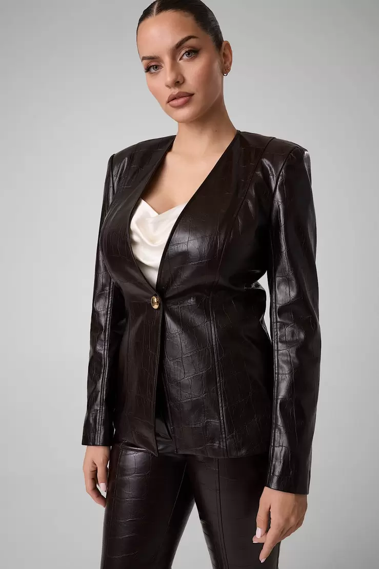 Blazer de cuero sintético Marciano