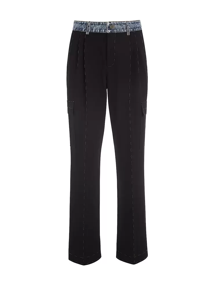 Pantalón recto de talle alto