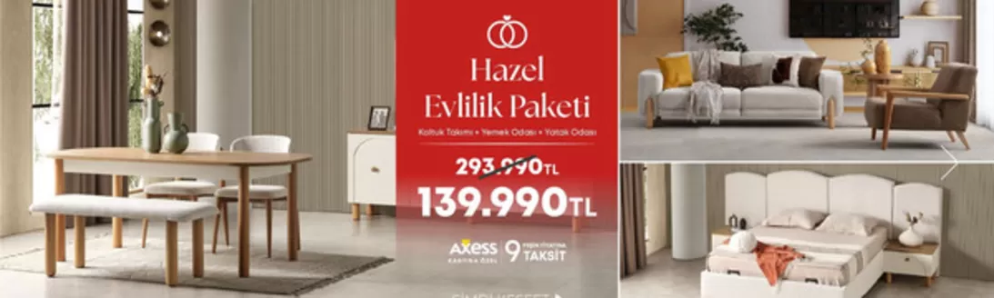 Evmoda kataloğu, Bursa | Hazel Evlilik Paketi | 2025-11-05T00:00:00.000Z - 2025-11-19T00:00:00.000Z