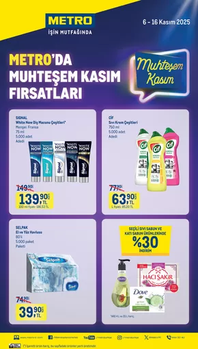 Metro kataloğu, İstanbul | Metro'da Muhteşem Kasım Fırsatları | 2025-11-06T00:00:00.000Z - 2025-11-16T00:00:00.000Z