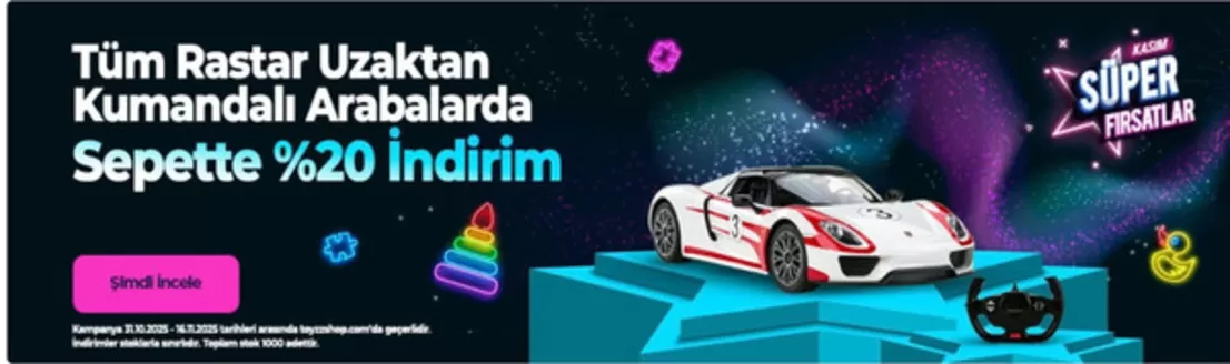 Toyzz Shop kataloğu | %20 Indirim | 2025-11-11T00:00:00.000Z - 2026-01-04T00:00:00.000Z