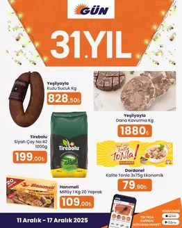 Gün Süpermarket kataloğu, Nazilli | Gün Süpermarket katalog | 2025-12-11T00:00:00.000Z - 2025-12-17T00:00:00.000Z