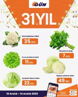 Gün Süpermarket kataloğu, Nazilli | Tasarrufçular için en iyi teklifler | 2025-12-10T00:00:00.000Z - 2025-12-14T00:00:00.000Z