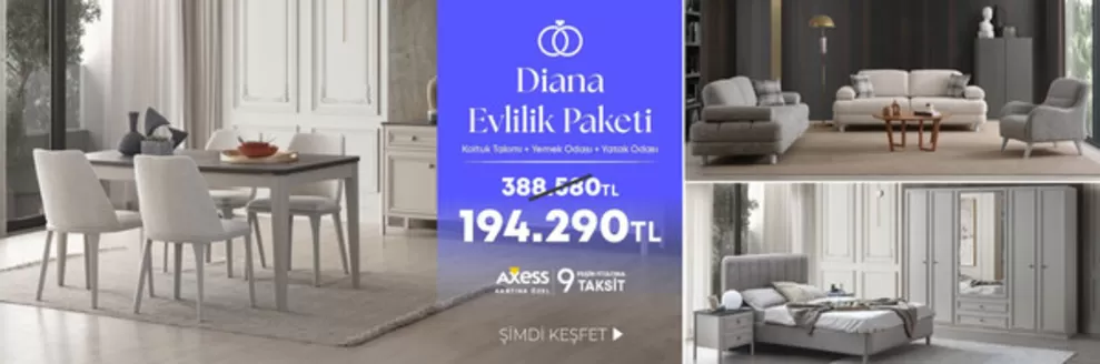 Evmoda kataloğu, Manisa | Diana Evlilik Paketi | 2026-01-20T00:00:00.000Z - 2026-02-09T00:00:00.000Z