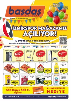 Başdaş Market kataloğu, Çıldır | 10-13 Şubat İzmirspor Mağazamız Açılıyor! | 2026-02-10T00:00:00.000Z - 2026-02-13T00:00:00.000Z