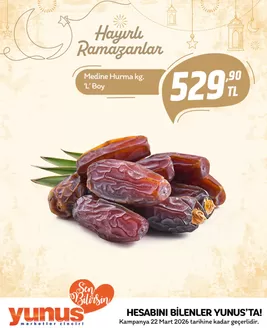 Yunus Market kataloğu, Yozgat | Yunus Market katalog | 2026-03-22T00:00:00.000Z - 2026-03-22T00:00:00.000Z