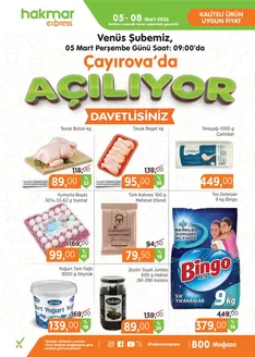 Hakmar Express kataloğu, Aliağa | 5-8 Mart 2026 | 2026-03-05T00:00:00.000Z - 2026-03-08T00:00:00.000Z