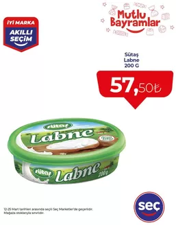 Seç Market kataloğu | En iyi fırsatlar ve indirimler | 2026-03-12T00:00:00.000Z - 2026-03-25T00:00:00.000Z