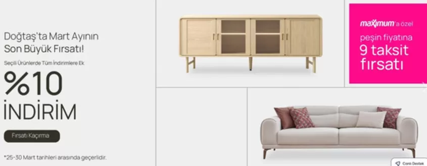 Doğtaş kataloğu | %10 Indirim | 2026-03-25T00:00:00.000Z - 2026-04-08T00:00:00.000Z