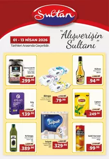 Sultan Market kataloğu, Kaş (Antalya) | Geniş teklif yelpazesi | 2026-04-01T00:00:00.000Z - 2026-04-13T00:00:00.000Z