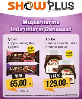 Show Market kataloğu | Şimdi fırsatlarımızla tasarruf edin | 2026-04-06T00:00:00.000Z - 2026-04-12T00:00:00.000Z