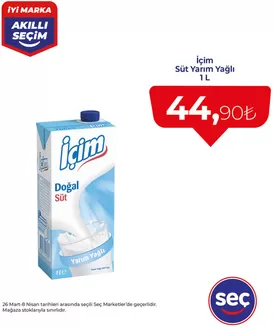 Seç Market kataloğu | Tasarrufçular için en iyi teklifler | 2026-03-26T00:00:00.000Z - 2026-04-08T00:00:00.000Z