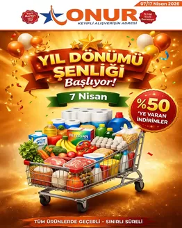 Onur Hipermarketleri kataloğu | Güncel özel kampanyalar | 2026-04-07T00:00:00.000Z - 2026-04-17T00:00:00.000Z