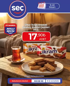 Seç Market kataloğu, Aydın (Aydın) | Sizin için özel teklifler | 2026-04-09T00:00:00.000Z - 2026-04-22T00:00:00.000Z