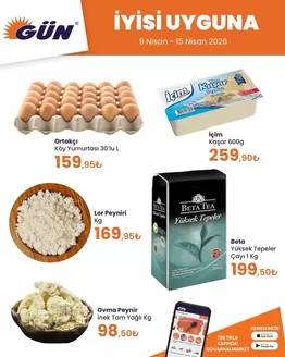Gün Süpermarket kataloğu | Sizin için özel teklifler | 2026-04-09T00:00:00.000Z - 2026-04-15T00:00:00.000Z