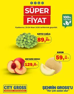 City Gross kataloğu | Güncel fırsatlar ve teklifler | 2026-04-25T00:00:00.000Z - 2026-04-26T00:00:00.000Z