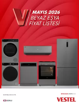 Vestel kataloğu | Beyaz Eşyalar | 2026-05-01T00:00:00.000Z - 2026-05-31T00:00:00.000Z