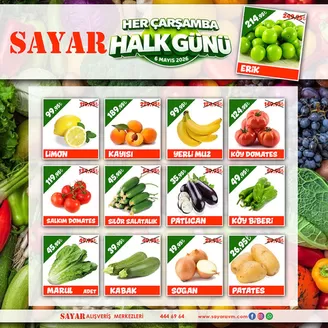 Sayar Avm kataloğu, Akşehir | Sayar Avm katalog | 2026-05-06T00:00:00.000Z - 2026-05-06T00:00:00.000Z
