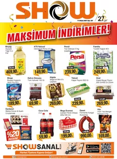 Show Market kataloğu | Sizin için en iyi tekliflerimiz | 2026-05-01T00:00:00.000Z - 2026-05-14T00:00:00.000Z